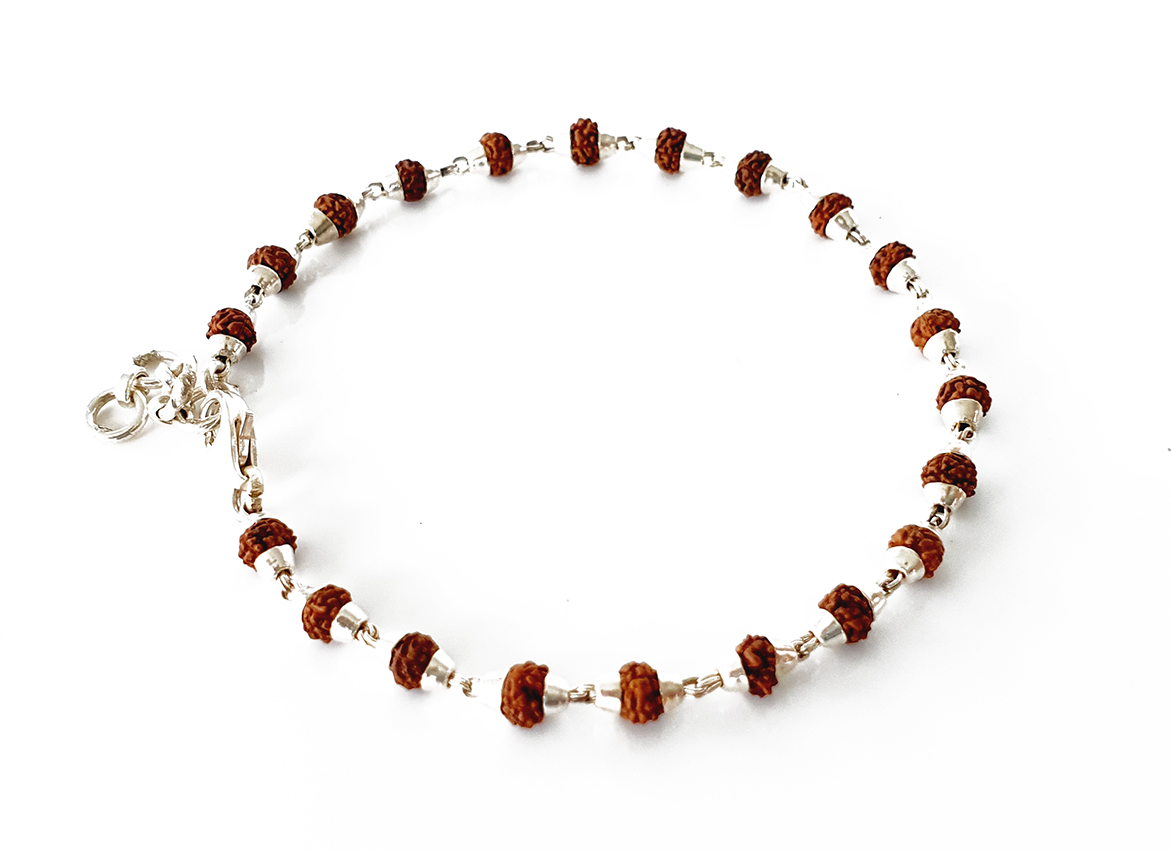 4 Mukhi Nepali Rudraksha Bracelets with Cutting Beads  DivineTherapy