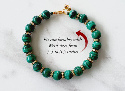 ChloBo Sterling Silver And Yellow Gold Rice Malachite Beaded Bracelet  GBLMRCO - David Cullen Jewellers % %