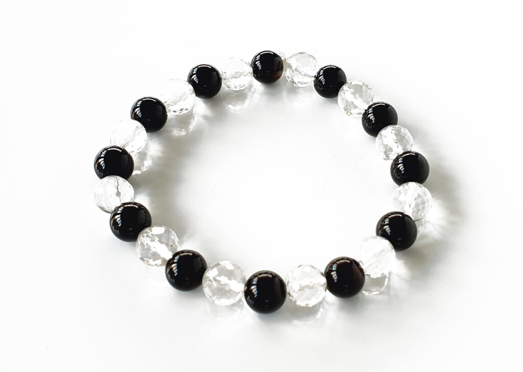 Matte Black Agate Beaded Bracelet | Sterling Silver Jewelry | Multicolored  Gemstones